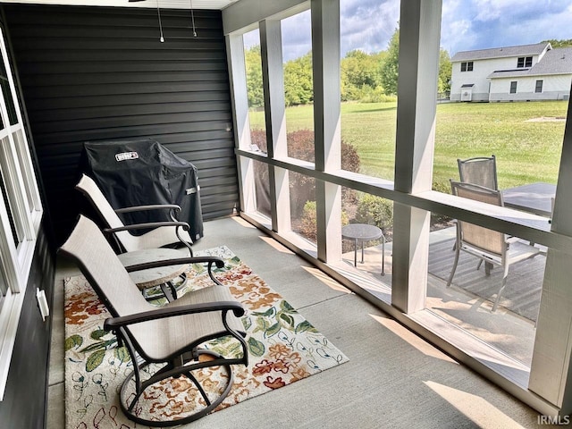 view of sunroom