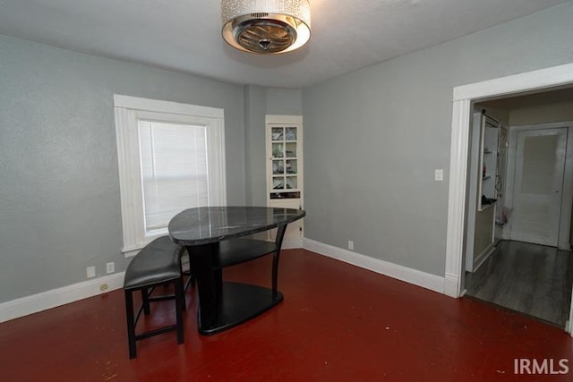 dining room featuring hardwood / wood-style flooring