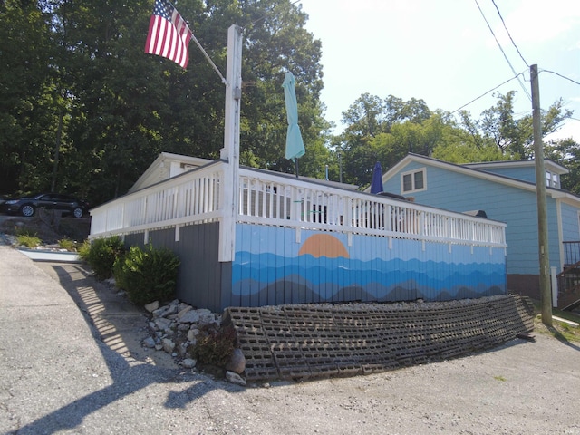 exterior space featuring a deck