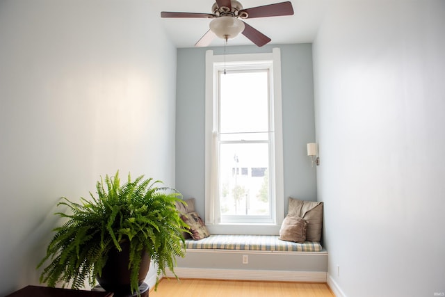 235 N Main St, Kokomo, IN 46901 - living area featuring a ceiling fan and light wood finished floors