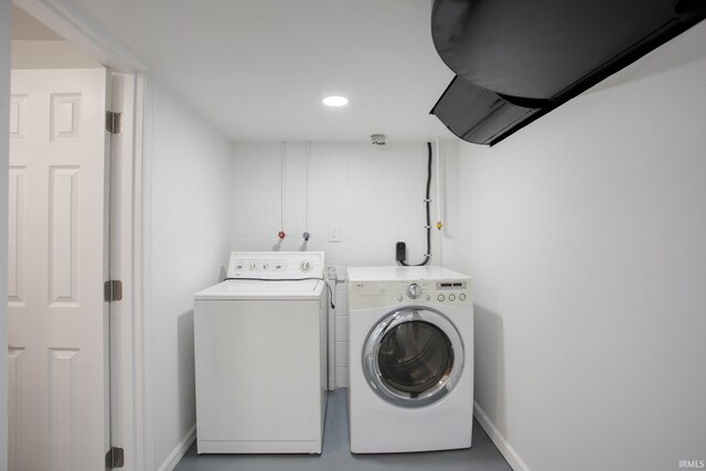 laundry area with washer and dryer