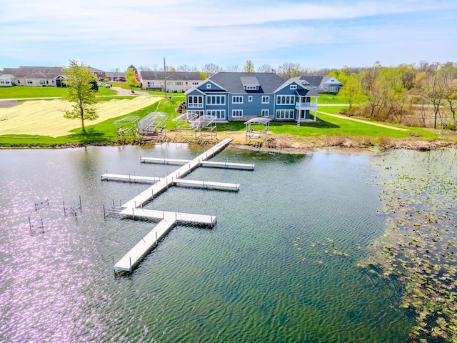 water view featuring a boat dock