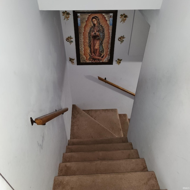 view of stairway