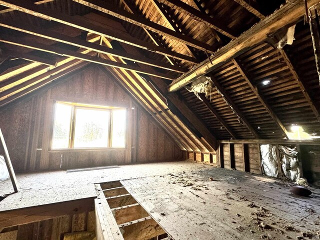 view of attic