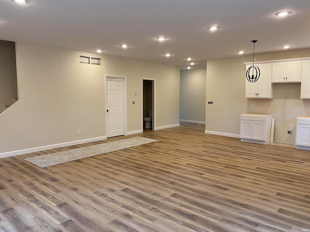 interior space featuring light hardwood / wood-style floors