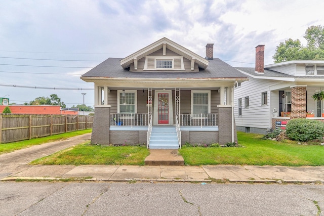 bungalow with covered porch