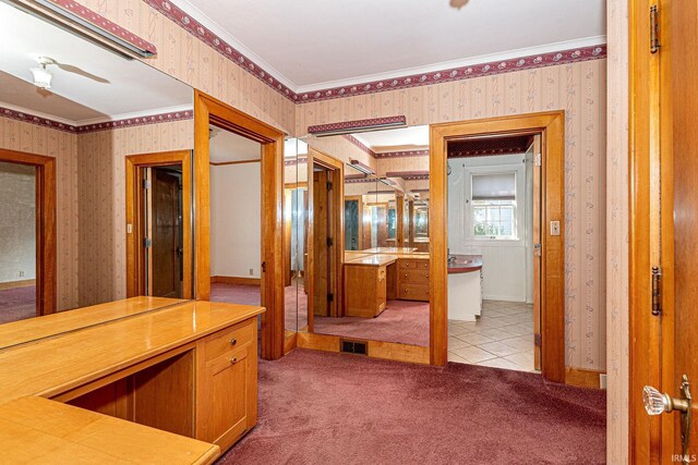 interior space with hardwood / wood-style floors and wooden walls