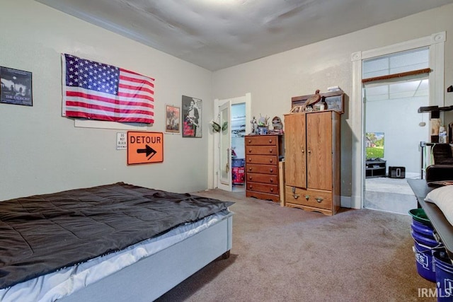 view of carpeted bedroom