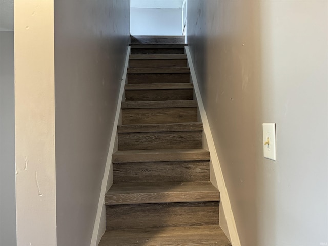 1302 21st St, Bedford, IN 47421 - stairway with wood finished floors