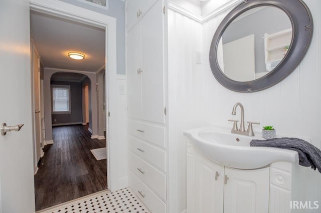 bathroom featuring vanity