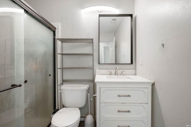3128 Springwater Ct, Kokomo, IN 46902 - full bathroom featuring toilet, vanity, and a stall shower