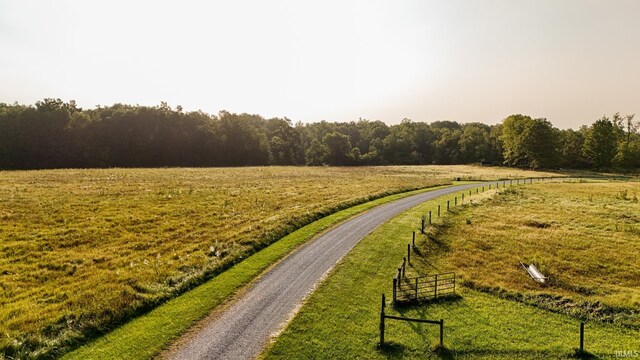 exterior space featuring a rural view