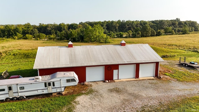 exterior space featuring a garage