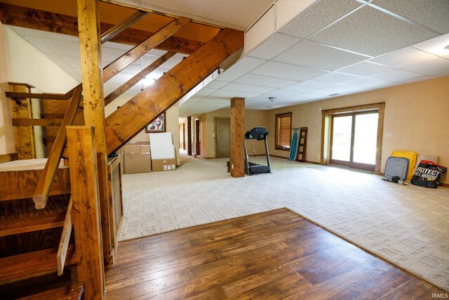 interior space with hardwood / wood-style flooring