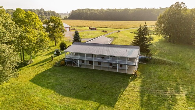 bird's eye view featuring a rural view