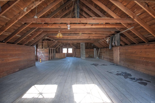 view of attic