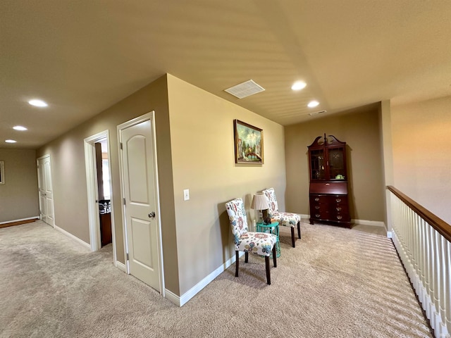 sitting room with carpet