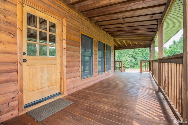 view of wooden deck