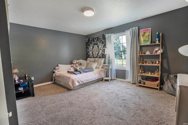 bedroom with carpet