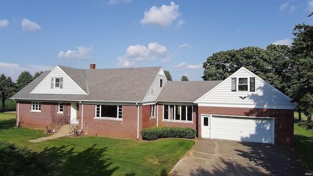 new england style home featuring a front yard