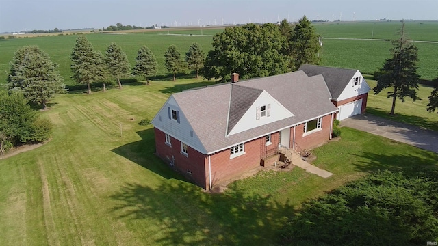 bird's eye view featuring a rural view