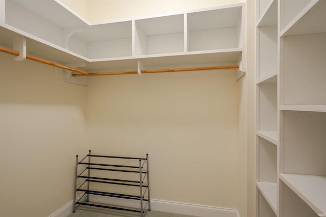 view of walk in closet
