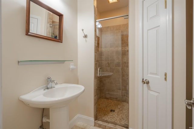 full bath featuring a stall shower