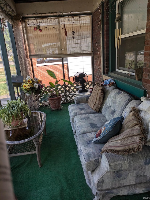 view of sunroom