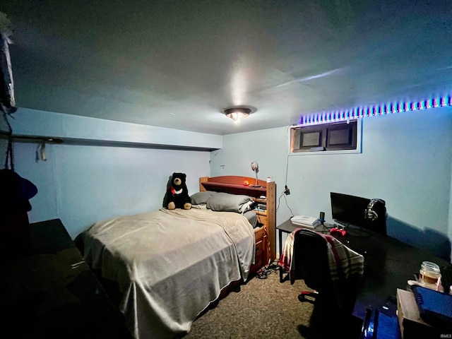 bedroom with carpet floors