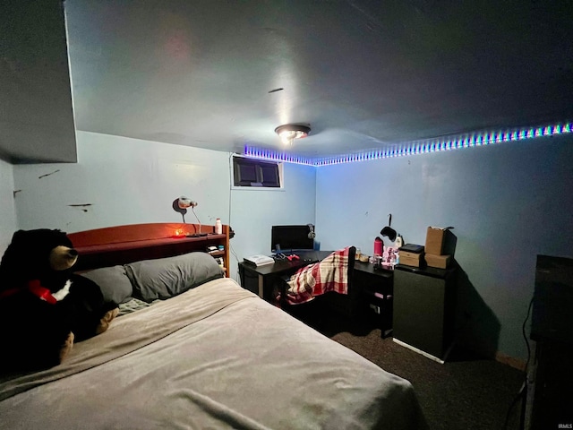 view of carpeted bedroom