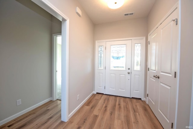 entryway featuring light wood-type flooring