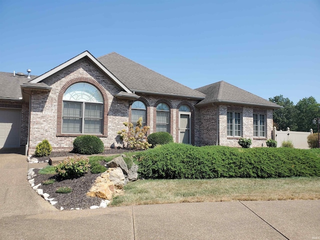 view of front of home featuring a garage