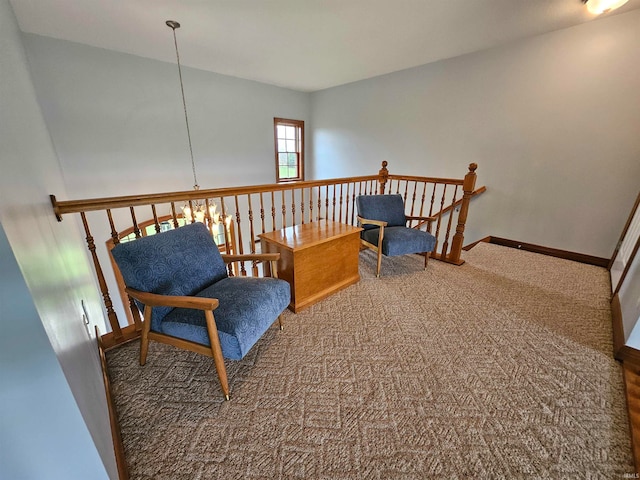 sitting room with carpet