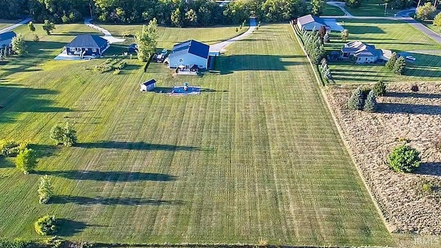 aerial view with a rural view