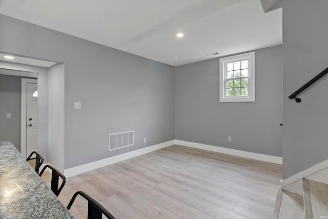 interior space featuring light wood-type flooring