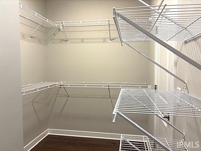 spacious closet with wood finished floors