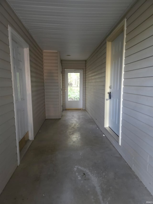 interior space with concrete flooring