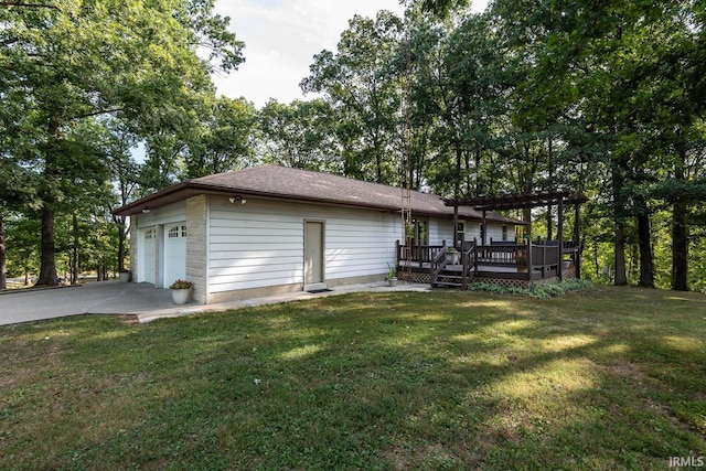 garage with driveway