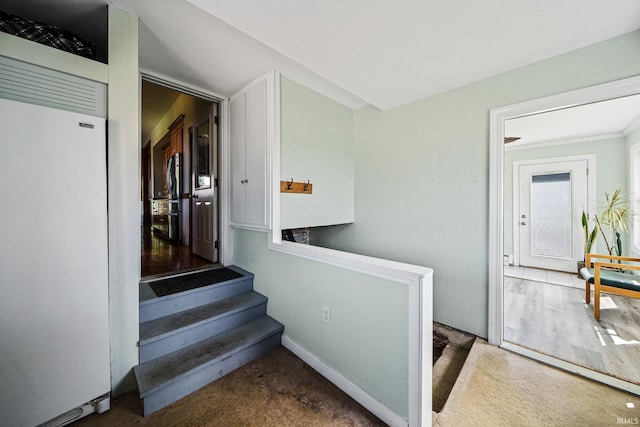2286 W 500 S Rd, Pleasant Lake, IN 46779 - stairs with baseboards