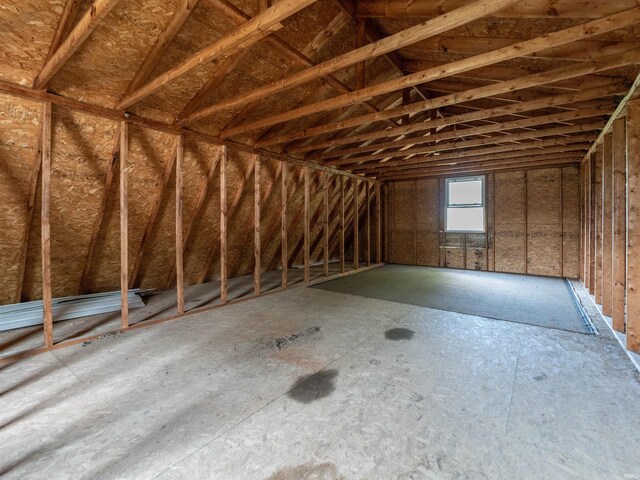 view of attic