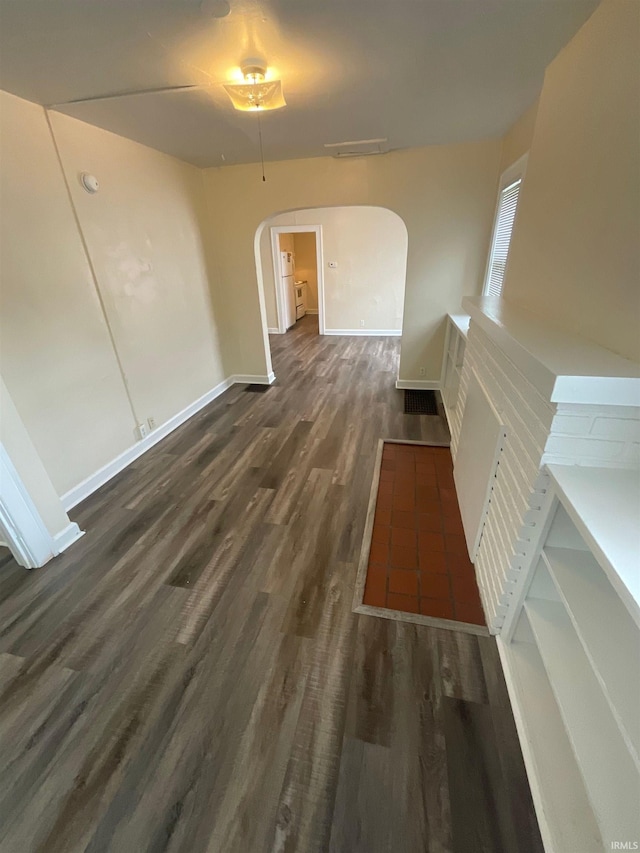 interior space featuring dark hardwood / wood-style flooring