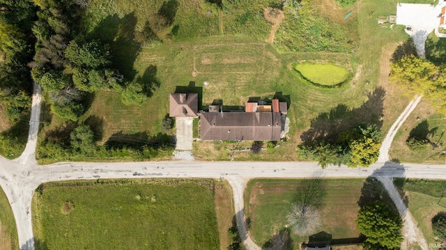 bird's eye view with a rural view