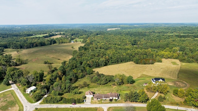 drone / aerial view featuring a rural view