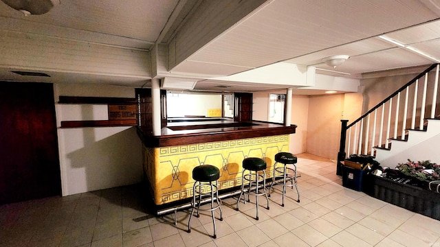 view of bar