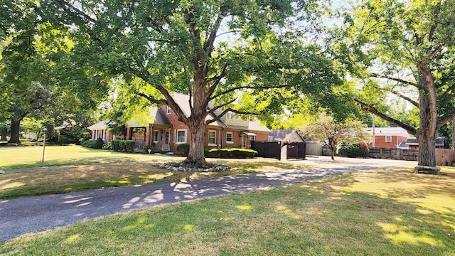 view of front of house with a front yard