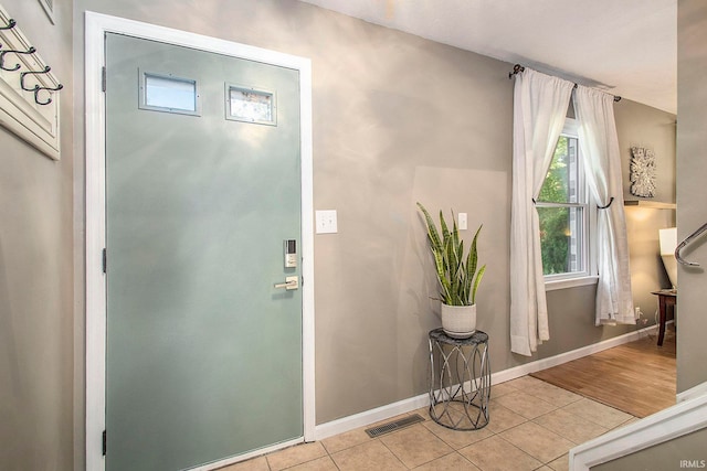 entrance foyer featuring light hardwood / wood-style flooring