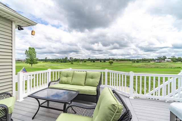 deck with outdoor lounge area