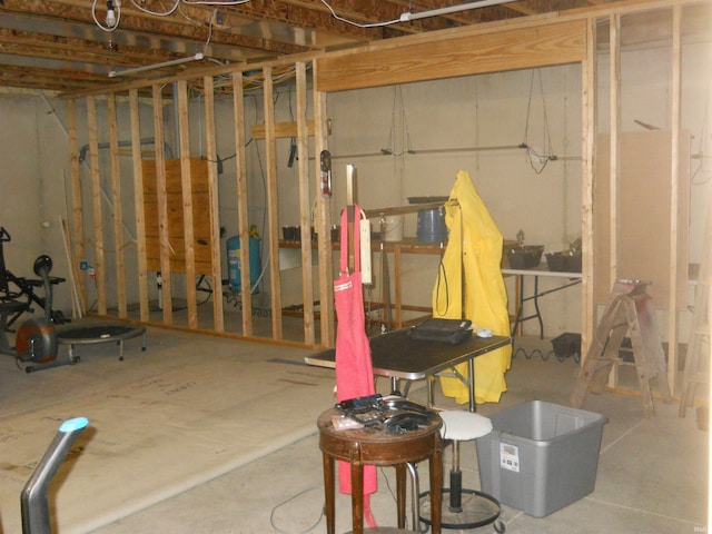 view of basement