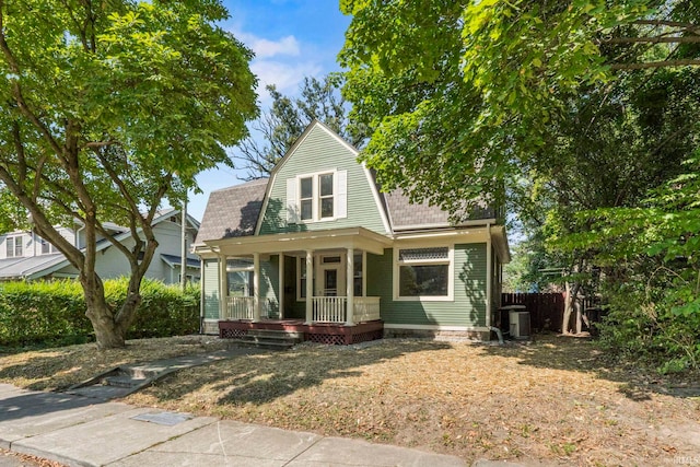 view of front of house featuring covered porch