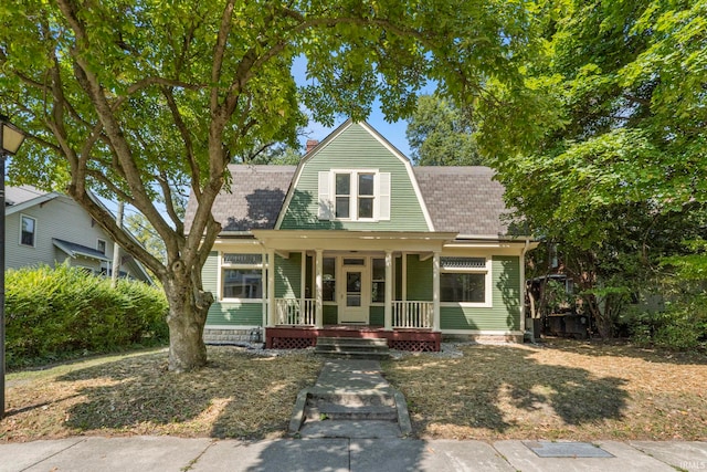 view of front of property with covered porch